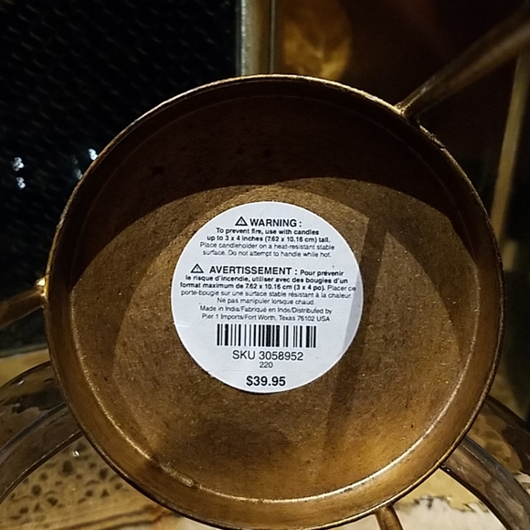 Pier 1 Accents Pier Fall Pumpkin Candle Holder Nwt Poshmark